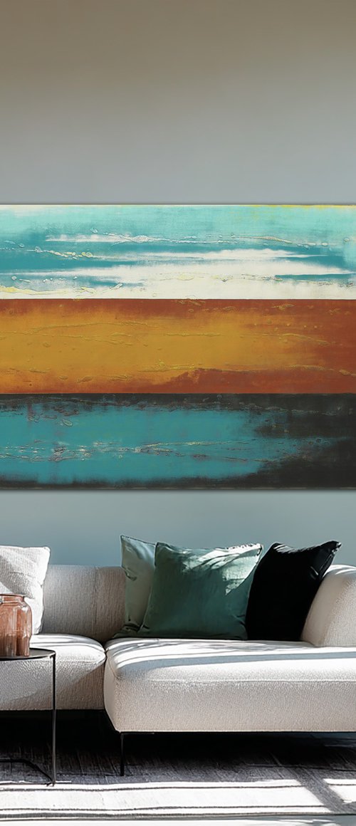 Three lined landscape by Ronald Hunter