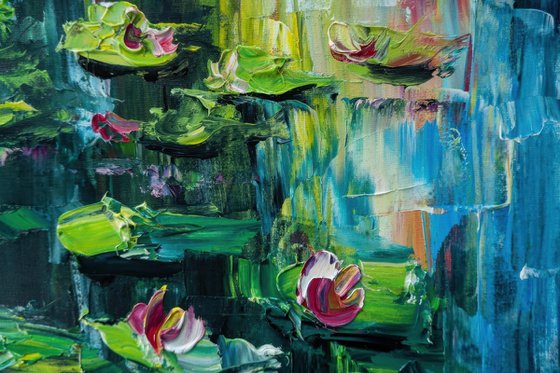 Monet Style Lily Pond Painting