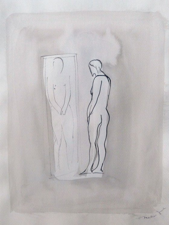 Figure 18P10 , Acrylic on paper 29x42 cm