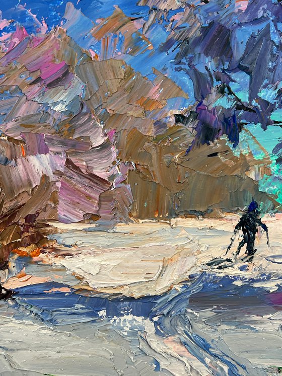 Skiing in the Mountains