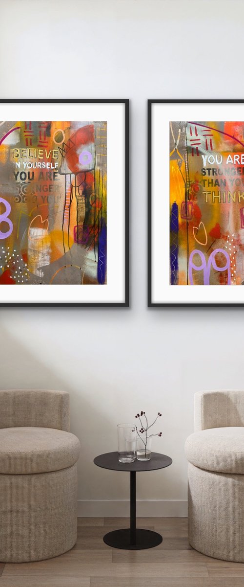 Believe (Diptych) by Rashna Hackett