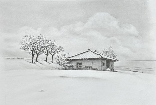 House in the snow by Sun-Hee Jung