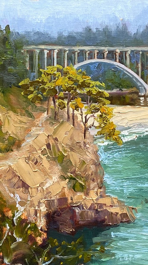 Bridge Over Russian Gulch Beach by Tatyana Fogarty