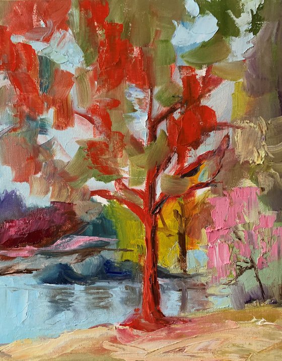 Abstract bright tree.