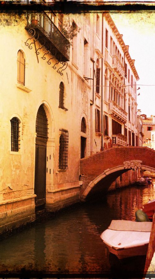 Venice in Italy - 60x80x4cm print on canvas 02481m1 READY to HANG by Kuebler