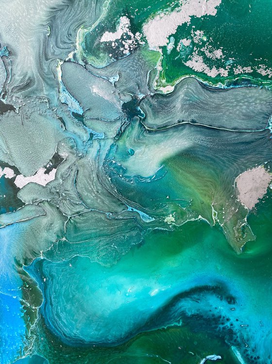 Emerald Ocean – Green Abstract