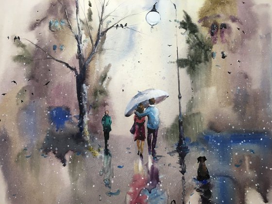 Sold Watercolor “Romance”