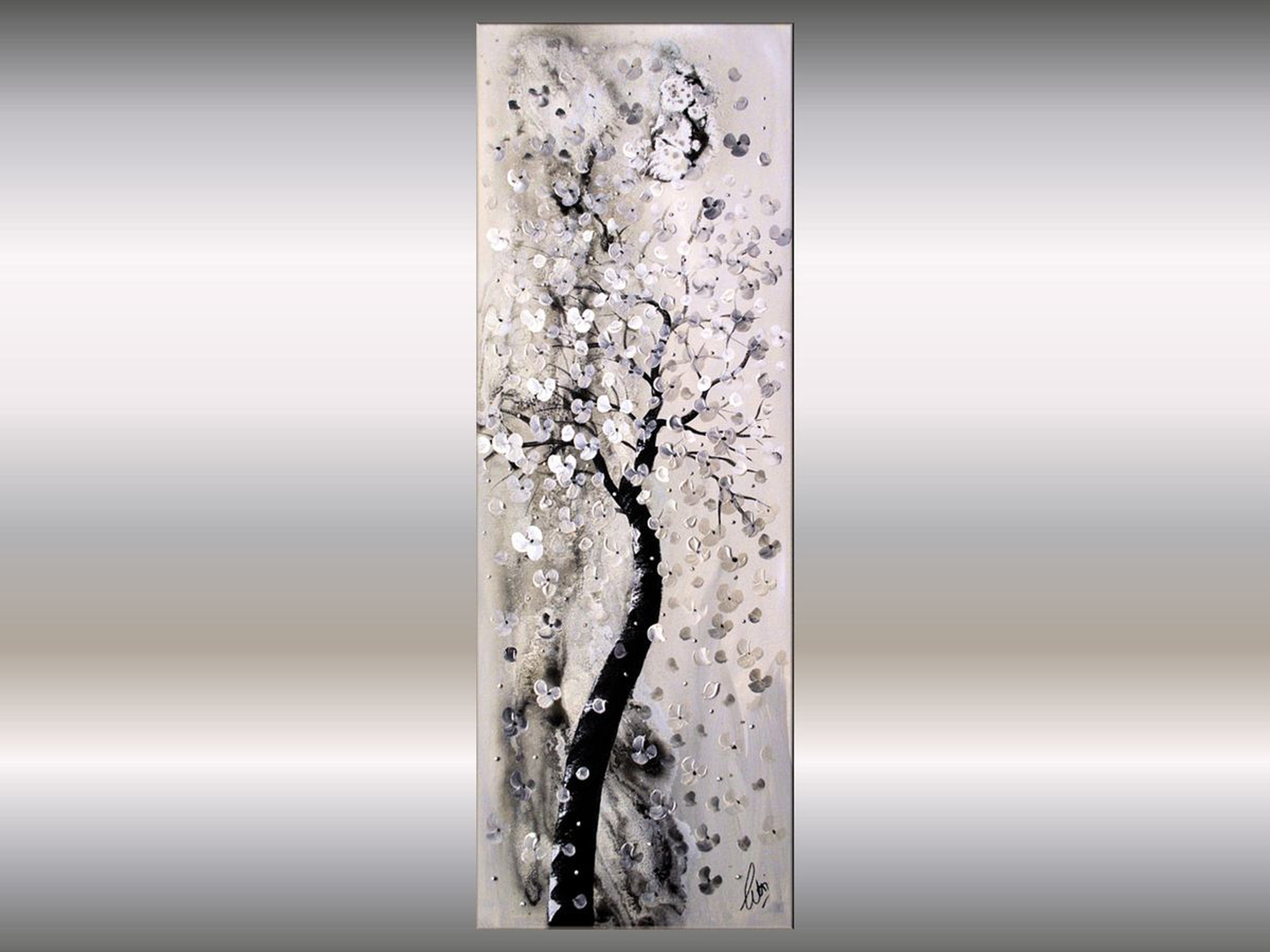Silberbaum Abstract Acrylic Painting Black Whi Artfinder