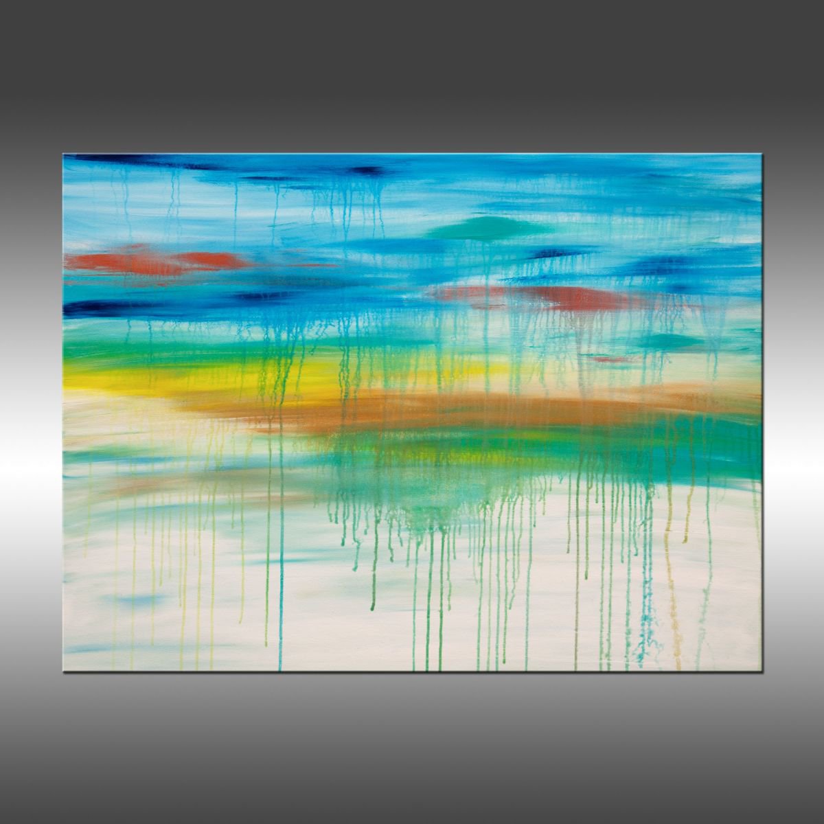 Abstract Acrylic Painting By Hilary Winfield, 40 X 30, Lithosphere 162, Original Artwork