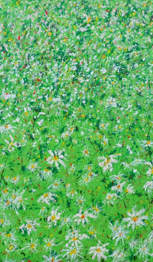 Daisies In The Grass acryl by Daniel Urbaník