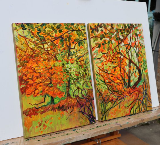 Autumn Memories Diptych
