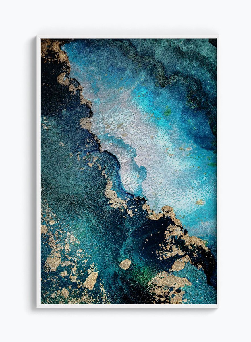 Abstract Photograph By Lynne Douglas, 24 X 36", Blue Zenith, Original Artwork