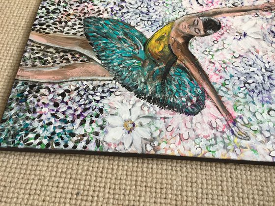 Ballet Painting on Canvas, Ballerina Paintings, Ballet Art, Artfinder Gift Ideas, Home Decor, Living Room Decor, Large Paintings on Canvas, Ready to Hang, Original Artwork, For Sale