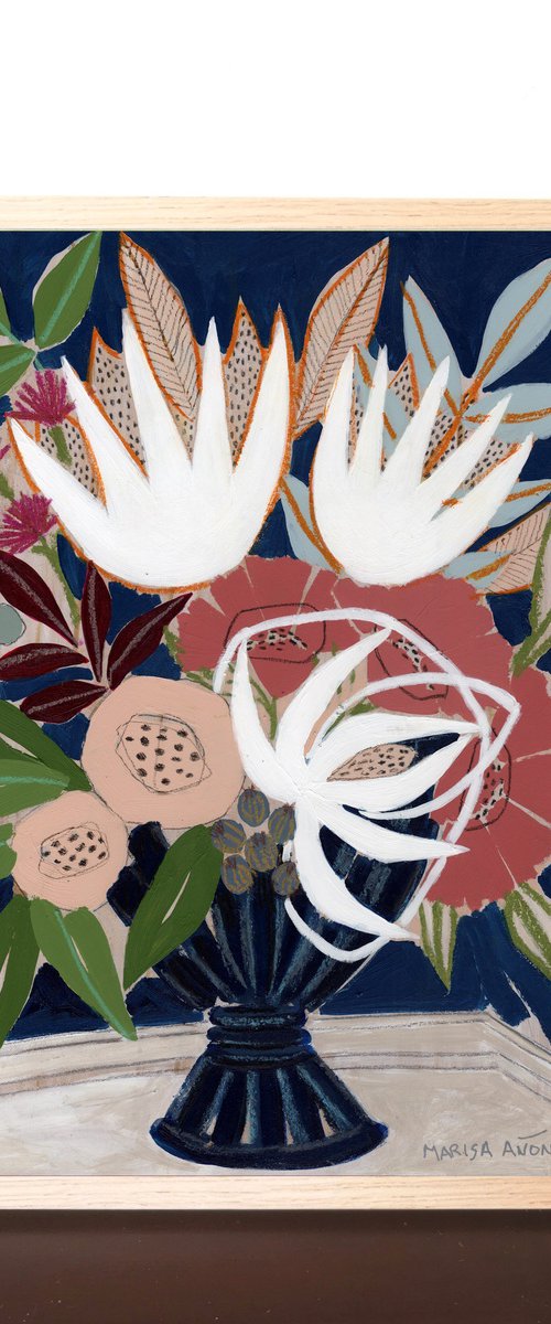 Florals in Blue VI by Marisa Añón