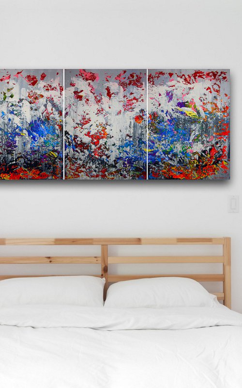 150x75cm. / abstract painting / Abstract 1150 by Alex Senchenko