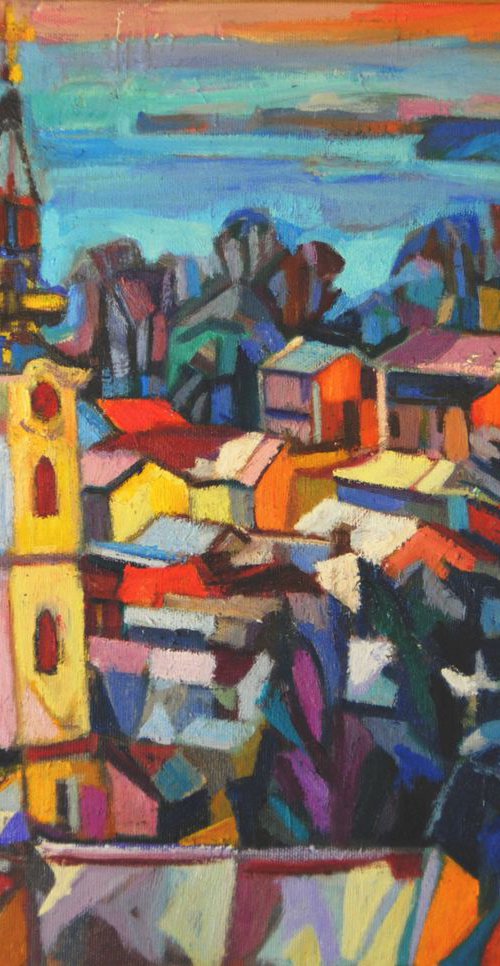 Cityscape / 50 x 40 cm by Maja Đokić Mihajlović