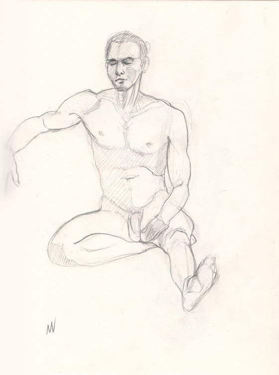Sketch of Human body. Man.50