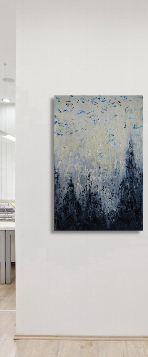 Misty Morning II (60 x 90 cm) XL oil (24 x 36 inches) by Ansgar Dressler