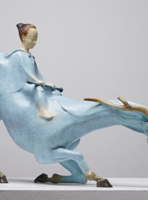 A Boy Riding A Dragon Horse by Zhao Yongchang 赵永昌