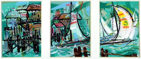 Tri Panel Sailing Theme