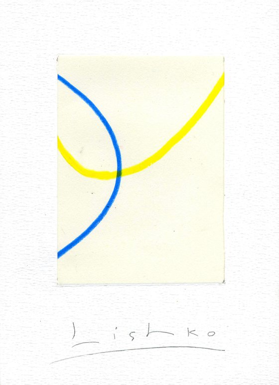 Yellow and blue 21*15 cm / 8,26*5,90 inch