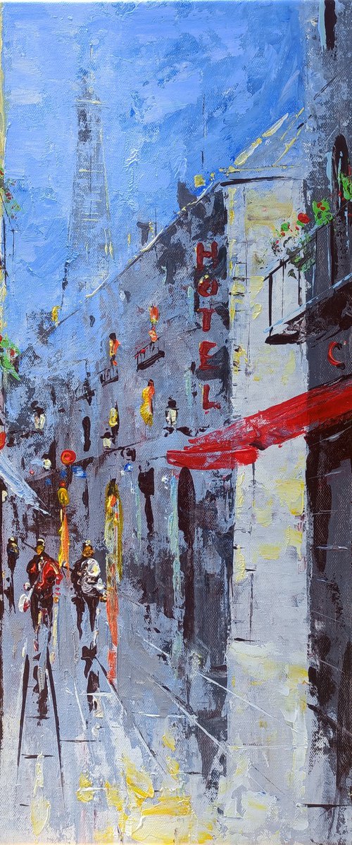 Modern cityscape - Paris (45x65cm, oil painting, ready to hang) by Aram Movsisyan