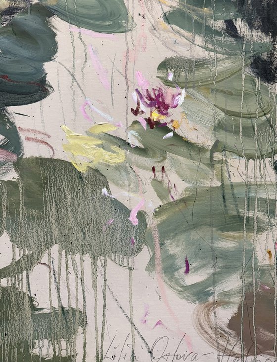 Lily pond. Summer reflections