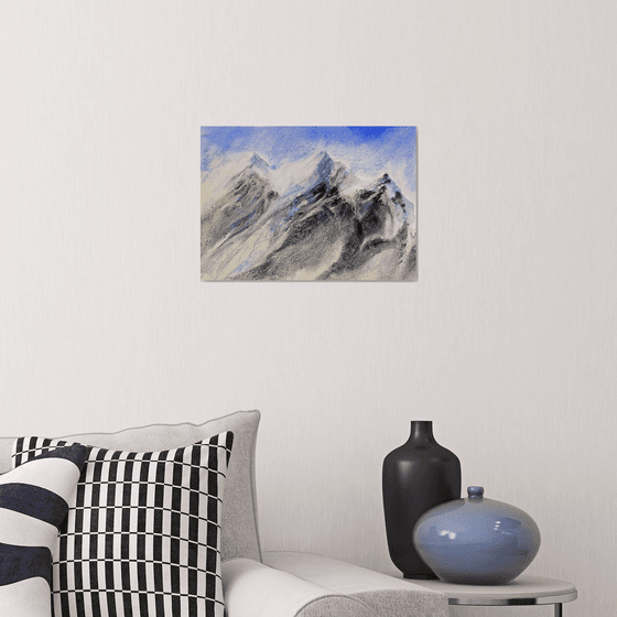 Blue Peaks in Winter Light