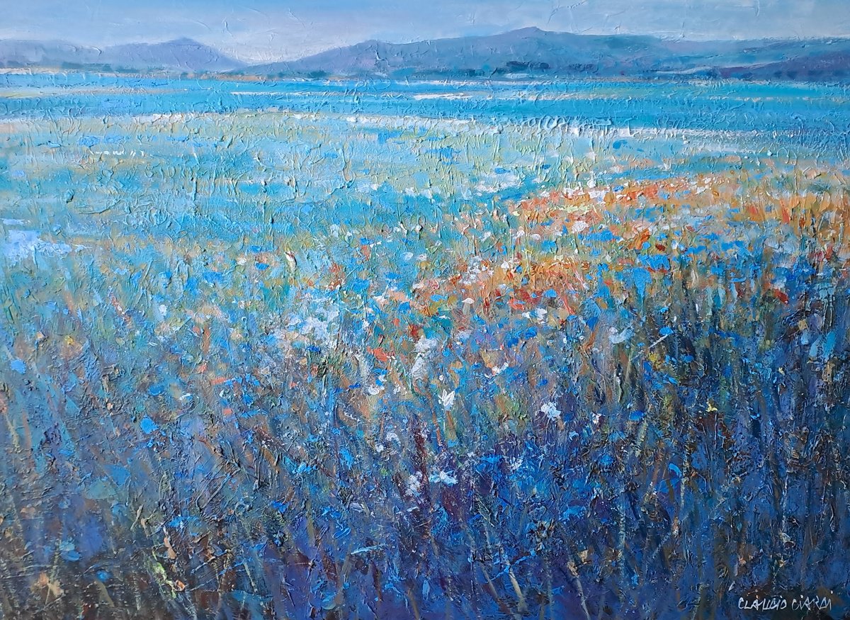 Impressionistic Landscape Acrylic Painting By Claudio Ciardi, 28 X 20, Landscape, Original Artwork