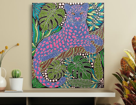 Leopard in the Lush Garden