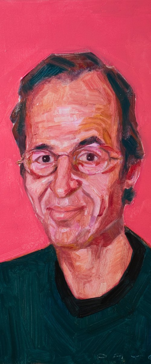 modern pop art portrait of a french singer: Jean-Jacques Goldman by Olivier Payeur