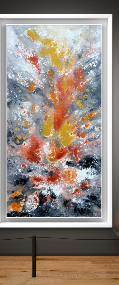 Neutral VI 140X70cm Gold and Silver Effect by Soos Tiberiu