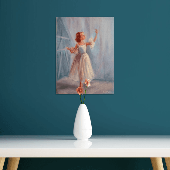 Little Ballerina Baby Girl Ballet Dancer Nursery Room Decor Kids painting