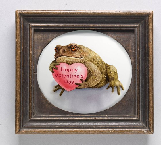 Hoppy Valentine’s Day -  toad with heart