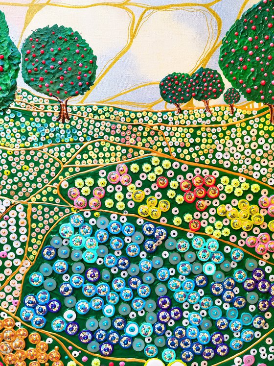 Apple trees garden
