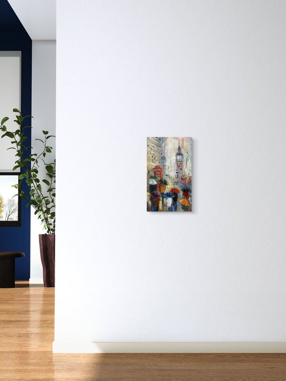 London umbrellas. Pastel mood