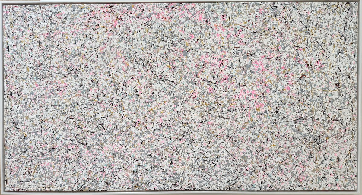 Abstract Acrylic Painting By Vahe Yeremyan, 70 X 38", Sphere Definition 13, Original Artwork