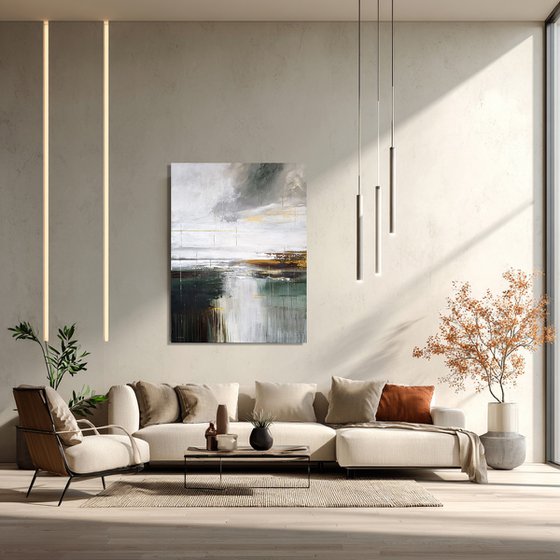 Emerald Divide. golden accents