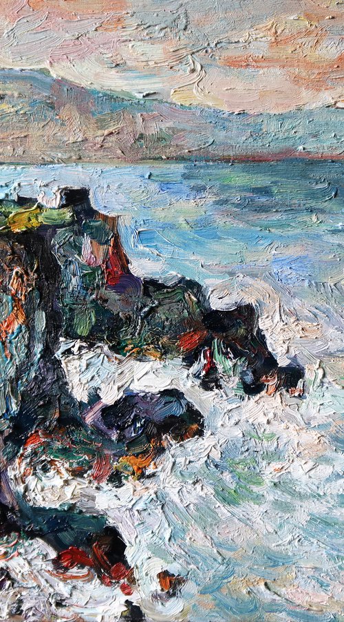 Rocks in Catania on a windy day. by Nikifor Swiristuhin