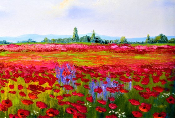 Impasto Poppies