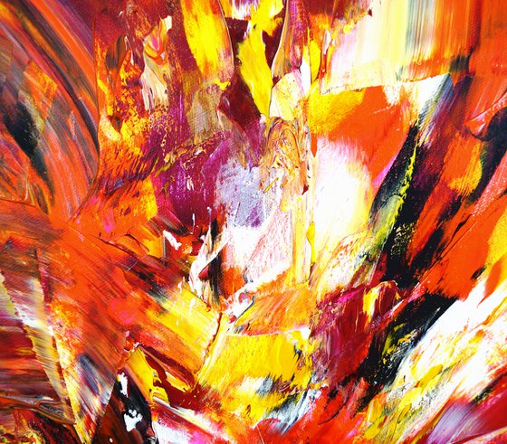 Yellow Red Abstraction XL 3