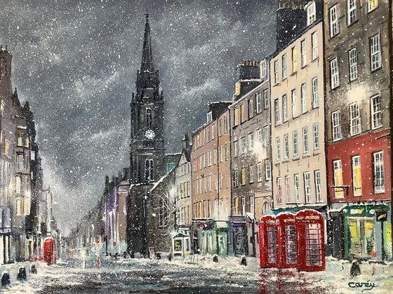 Edinburgh, winter in the Royal Mile
