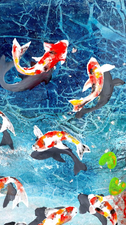 Koi - Epoxy Resin by Poovi Art