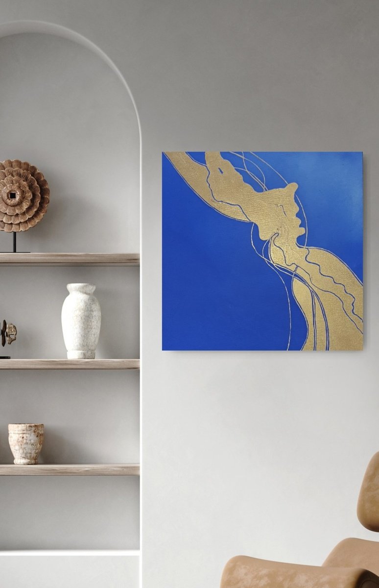 Abstract Acrylic Painting By Gabriela Azar Schreiner, 18 X 18, Mayans, Original Artwork