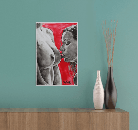 Sensual kiss/30x45cm