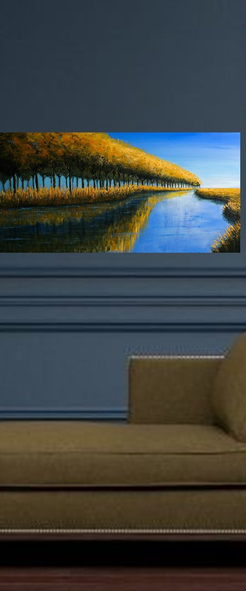 Autumn's Reflexion- Water and Trees  Series by Danijela Dan