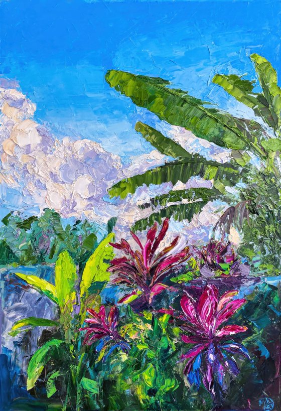 Tropical Bali Jungle Painting