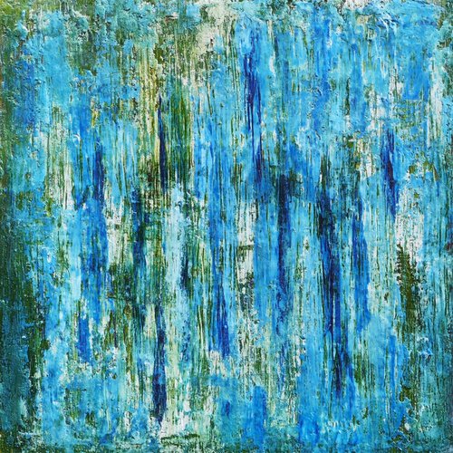 Blue Transition #2  (80x80cm) by Toni Cruz