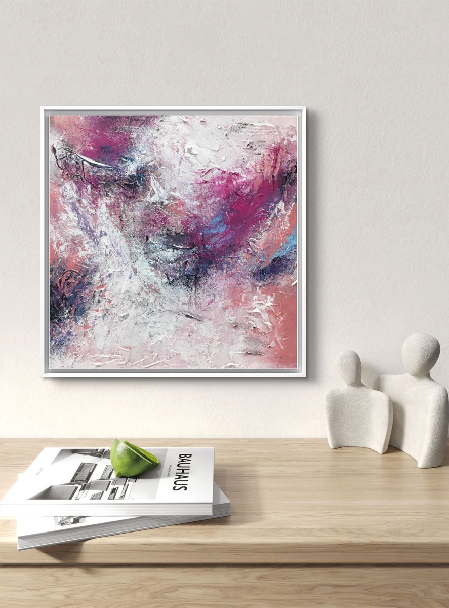 Abstract Acrylic Painting By Alexandra Petropoulou, 16 X 16, Color Splashes, Original Artwork