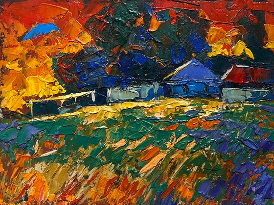 Amazing evening sunset